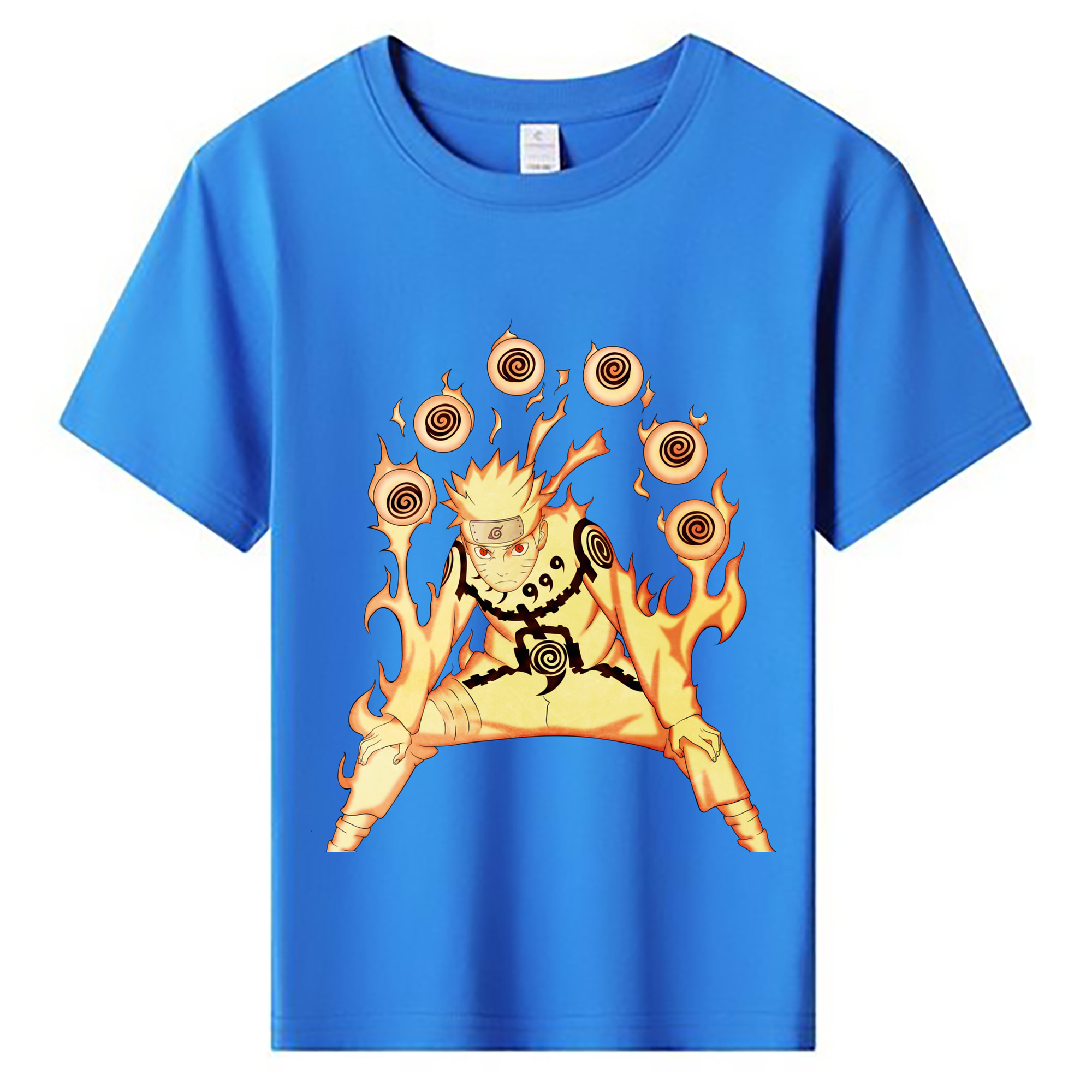 （画像用） NARUTO -ナルト- うずまき ナルト Uzumaki Naruto 綿100％キッズTシャツ（フロントプリント）